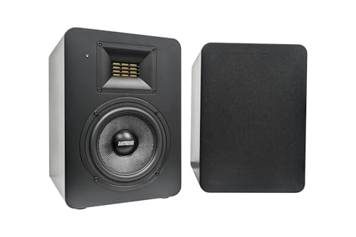 EARTHQUAKE SM6BT 6.5-inch Professional Studio Monitor Speaker Pair with 2-inch Ribbon Tweeter and Bluetooth Wireless v5.3 for Music Production and Mixing, 130W 2-Way, Matte Black