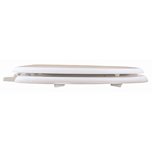 Premium Molded Wood Seat White Elongated Closed Front Toilet Seat For Eljer Toilets #TOP3