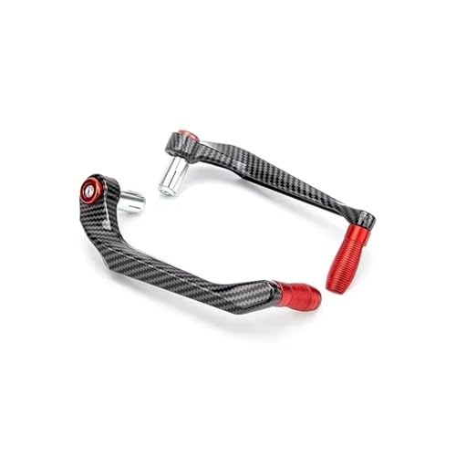 Protège-mains moto alu CNC rouge pour éviter la casse du levier