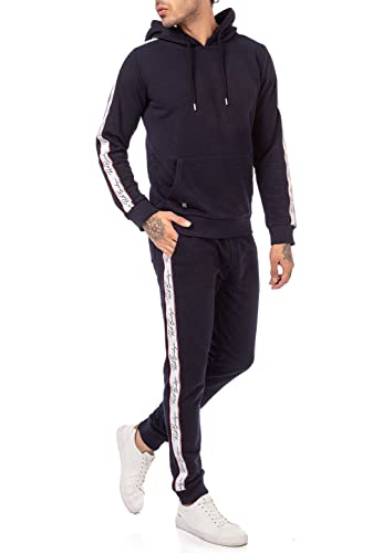Redbridge - Tuta da jogging in 2 pezzi, set con cappuccio e pantaloni, premium, Blu scuro, S