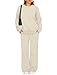 XIEERDUO 2 Piece Sets for Women Matching Sets Women Clothing Comfy Lounge Set School Outfits Early Fall Fashion Euro Vacation-Outfits Pajamas Track Suits Khaki M