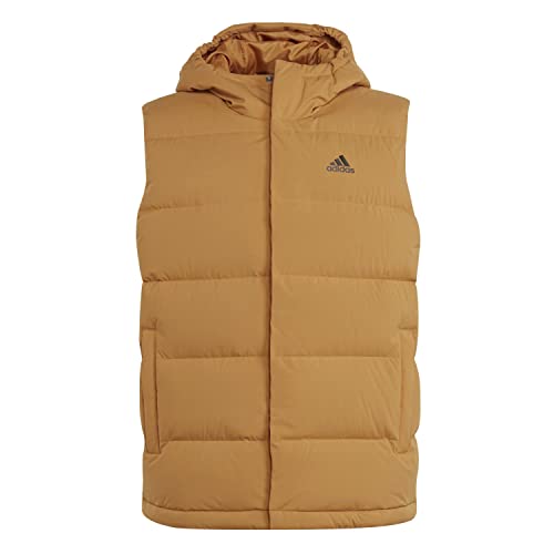 adidas Herren Helionic Hooded Down Vest, Mesa, L