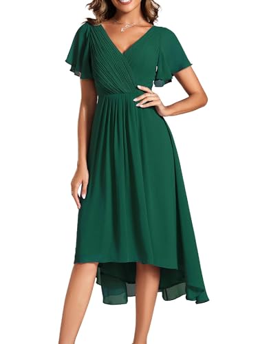 Robe d'invitée fluide et confortable pour mariage col V taille 40