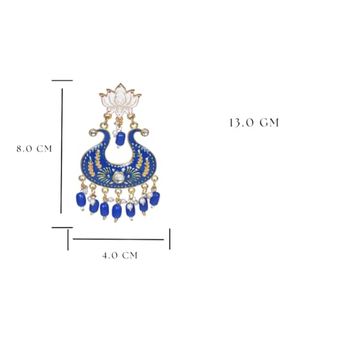 Image of Nilu's Collection Handmade Antique Designer Floral Jhumka for Women & Girls | Made of Brass | Any occasion, festival, function