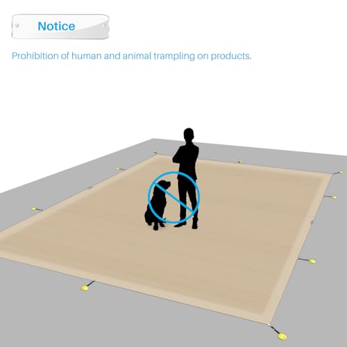 Patio PPPCSSW22ER1632TN 16'X32'Ft Pool Covers For Inground Pools, Safety Winter Pool Cover Mesh Rectangle Swimming Pool Replacement Cover Bolts Included Wire Rope Hem All Edges thumb #5