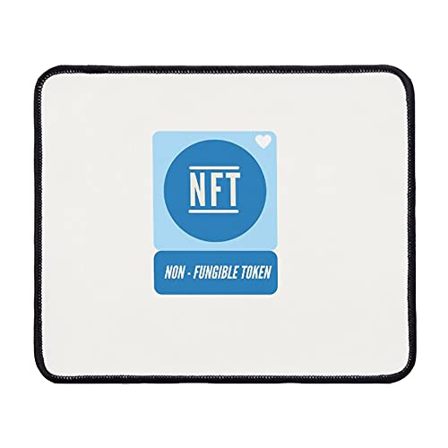 FaceYee Alfombrilla de ratón no fungible con fichas criptográficas NFT accesorios de escritorio motivacional e inspirador, 240 x 200 x 4 mm, color: ficha no fungible