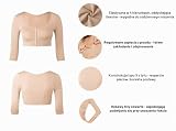 KSKshape Shaper na ramiona dla kobiet rękawy kompresyjne zapięcie z przodu biustonosz, Beżowy, L