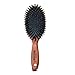 Spornette DeVille Cushion Oval Boar Bristle Hair Brush (#342) with Wooden Handle for Straightening, Smoothing, Detangling, Daily Maintenance, Styling & Brush Outs - All Hair Types for Women, Men, Kids