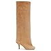 pinokino Knee High Boots Wide Calf Women Long Suede Square Toe Bootie Tall Cute Slouchy Fashion Boots Ladies Fall Boot Camel Size 8.5