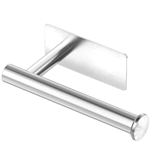 MIIVII Portarrollos de papel higiénico autoadhesivo para montaje en pared, de acero inoxidable, para baño y cocina