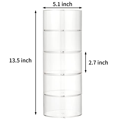 Image of MESAILUP Belt Rack Organizer 5 Layers Acrylic Display Case with Magnet Storage Holder for Accessories like Watches, Jewelry, Makeup, Bracelets, Rings, Craft Toy & Tie