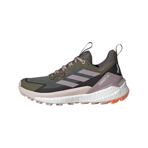Terrex Free Hiker 2 Low Hiking Shoe - Women's, Olive Strata/Preloved Fig/Amber Tint, 8.0