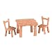 Produktbild Miniatur Terrarium Figurine Dekoratio Miniatur Tisch Und StüHle Holz Farbe Puppenhaus Miniatur Tisch StüHle MöBel Set Miniatur Stuhl Home Dekor für Puppenstube Gartenmöbel Garten Deko Kit 3pcs
