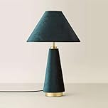 ValueLights | Martha Conical Teal Velvet Table Lamp | Table Lamps & Home Improvements Essential
