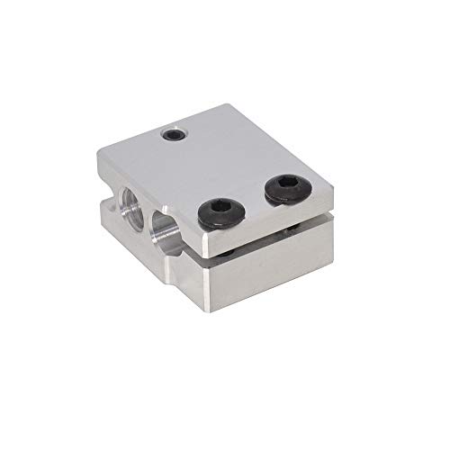 2-Pack Aluminum Upgrade Heater Block Compatible with Volcano Hotend PT100 Cartridge Sensor DDB Extruder 3D Printer (Aluminum) by POLISI3D - Image 3