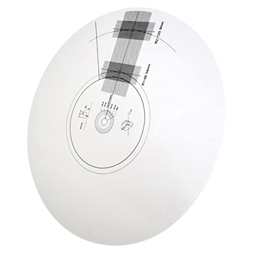 iplusmile レコードアライメントプロトラクターマット ビニールレコード用キャリブレーションプレート ターンテーブル調整ツール 距離ゲージ付き定規 スラスキャリブレーション対応