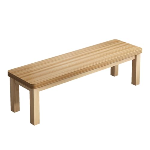 Banc à chaussures en bois massif style milieu du siècle pour rangement d'entrée