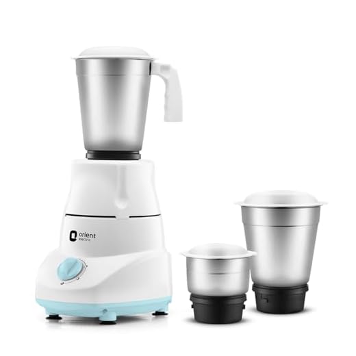 Orient Electric Kitchen Kraft MGKK50B3 Mixer Grinder, 500W, 3 Jars (White)
