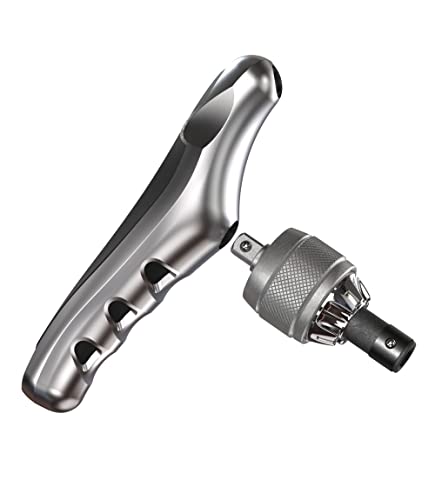 LABEAR 3 Position Adjustable Ratcheting Screwdriver, Ergonomic Grip, T Handle