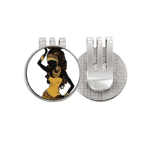 Marque-balle de golf femme africaine avec clip magnétique cadeau idéal joueuse