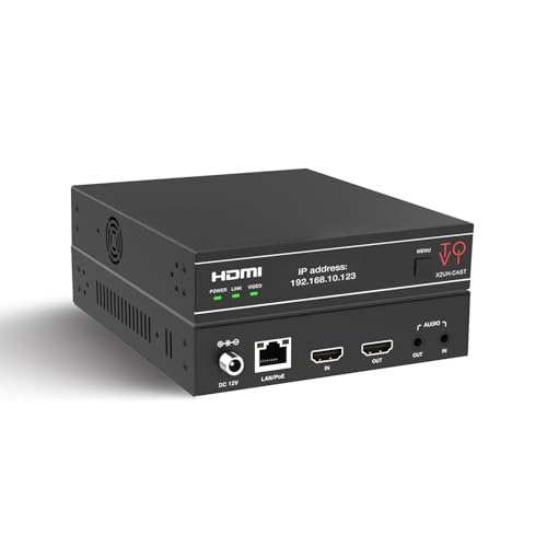 ToVi X2 Series 4K Network Video Streamer AV Over IP Encoder - H.264 H.265 IPTV Livestream with Audio Embed - HDMI Loop Out - Supports Unicast, MultiCast, Audio-Only Stream (X2UH-CAST)