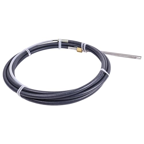 Holdia SSC6219 Safe-T QC - Cable de dirección mecánico giratorio de 19 pies compatible con Teleflex Marine SH5094P SH5180P SH5294P SH91190P SH91526P SH91527P SH91523P y SH91524P