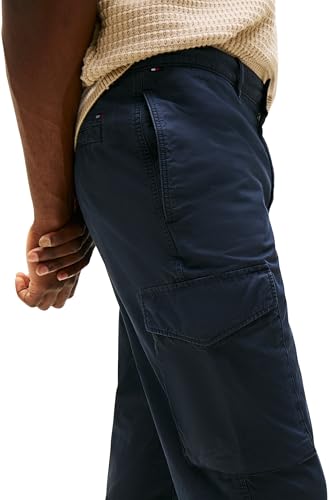 Tommy Hilfiger Herren Cargo Hose Denton Twill mit Taschen, Blau (Desert Sky), 29W/36L – Ansicht 3