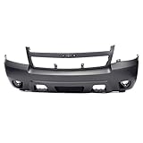 FitParts Compatible With Front Bumper Cover 2007-2014 Chevy Chevrolet Avalanche Suburban Tahoe LS LT LTZ PPV SSV. New Primed With Fog Light Holes GM1000817 25814570 (Folded Shipping)