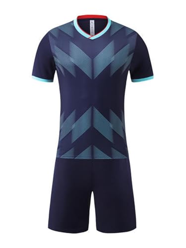 easyforever Boys Girls Activewear Tracksuit Quick-Drying Shorts and T-Shirt Set Cycling Football Competition Teamwear