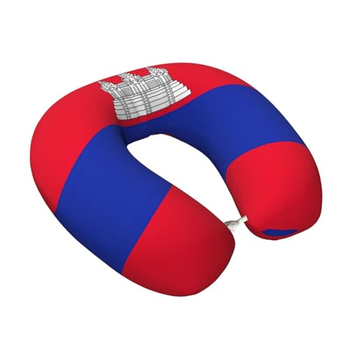 Almohada cuello ajustable de poliéster negra miniatura 2