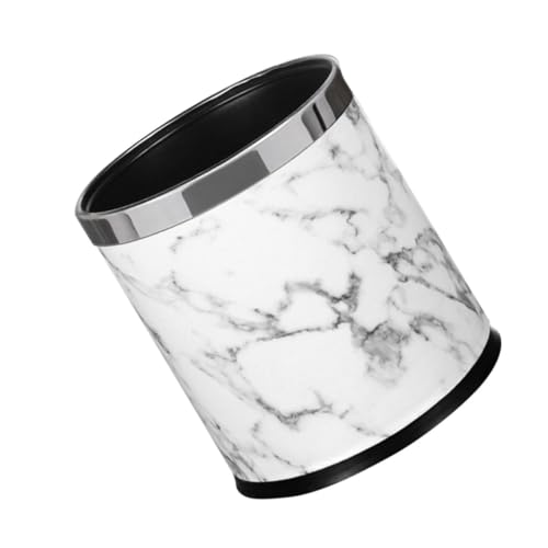 Poubelle double couche en métal et cuir PU détachable pour la cuisine