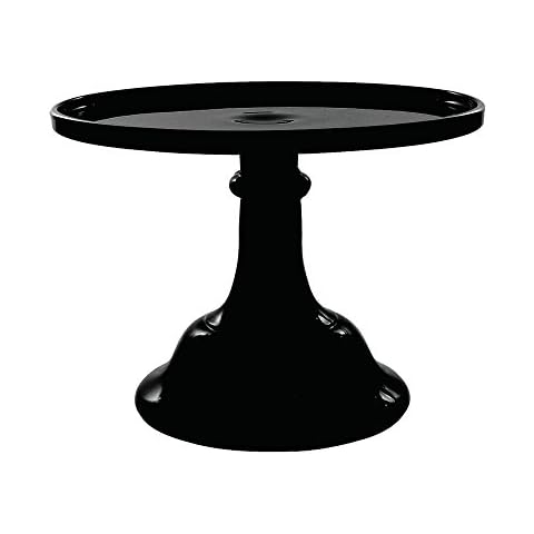 Mosser Glass 6" Pedestal Cake Plate - Black Raspberry Cover
