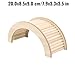 letixnink Wooden Bridge and Shelter for Small Animals, Multi-Functional Pet Habitat and Resting Area