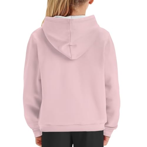 Girls Long Sleeve Hoodies Kawaii Style Hooded Sweatshirts Round Neck Pullover Tops 6-16T4