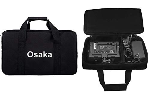 Image of Osaka Bi-Color Dimmable LED Video Light OS 576 Slim for All DSLR Cameras Video Cameras YouTube Video Shooting 2 Pc Combo kit: 2 AC /DC Adapter; 2 Light Stand 9 Feet; 2 LED Bag; 1 Stand Bag