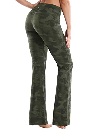 Image of BUBBLELIME 29 inch /31 inch /33 inch /35 inch /37 inch 3 Styles Women's High Waist Bootcut Yoga Pants Basic /Side Pockets Tummy Control Workout Flared
