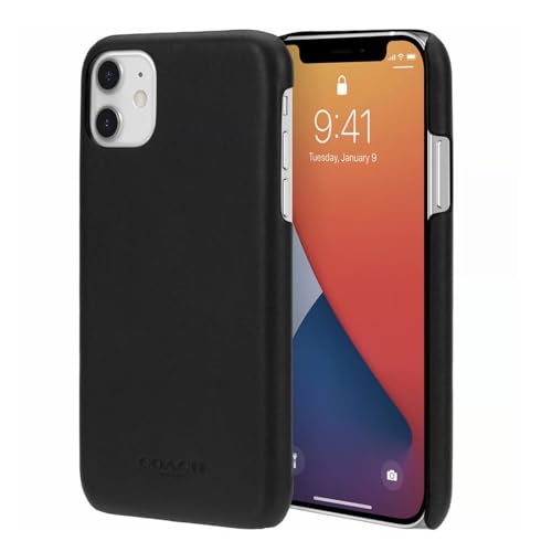 Étui en cuir Coach iPhone 12 mini Noir - Coque de protection fine et haut de gamme