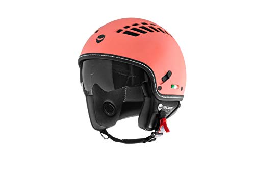 Casco HELMO Milano Demi Jet -ViaColVento- (L, arancione opaco)