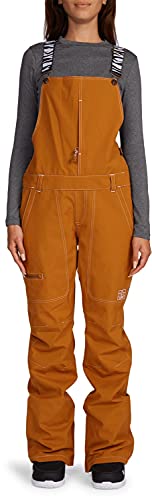 DC Collective Bib Womens Snowboard Pants Cathay Spice Sz XS