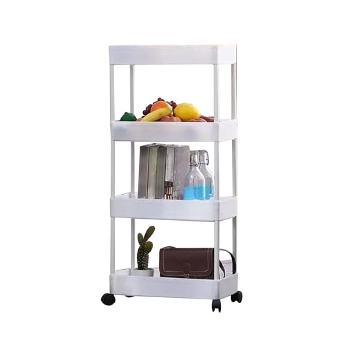 Carrinho de Armazenamento Fino, Organização da Lavanderia Com Rodas Prateleira Organizador Rack para