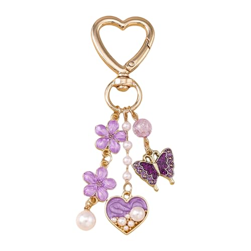 花柄チャーム キーホルダー プレゼントにも バッグチャーム 花 マーガレット アクリルキーホルダー かわいい