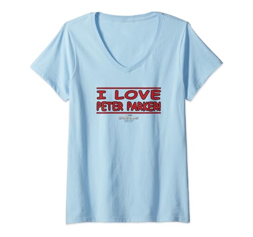 T-shirt col V Spider-Man I Love Peter Parker pour femme Marvel