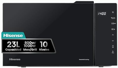 Hisense H23MOBS5HG4 - Microondas Digital con Grill 23 Litros, 100...