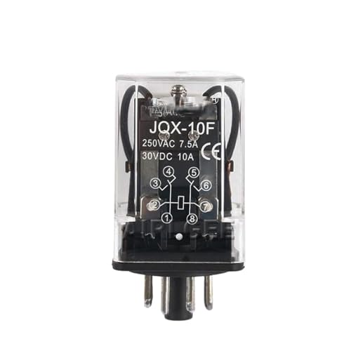 Relais intermédiaire JQX-10F 2Z avec bobine 8 broches et tension commutable