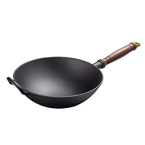 Wok de Hierro Fundido 26 cm Antiadherente sin Revestimiento miniatura 1