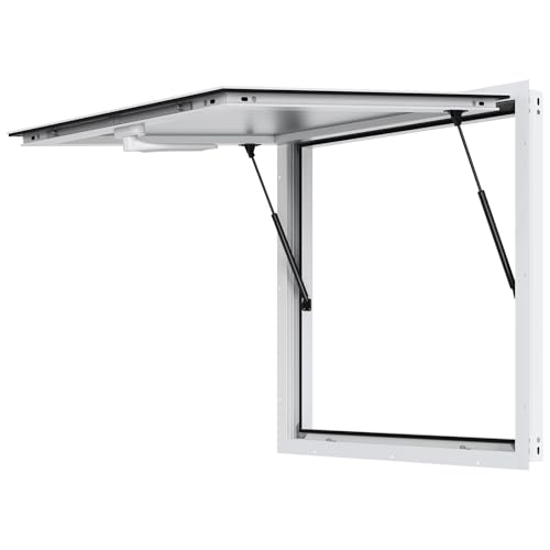 VEVOR Imbissfenster für Imbisswagen 915 x 915 mm Servicefenster aus Aluminiumlegierung für Imbisswagen, bis zu 85° schwenkbares Servierfenster mit Markisentür und Zughaken, für Imbisswagen