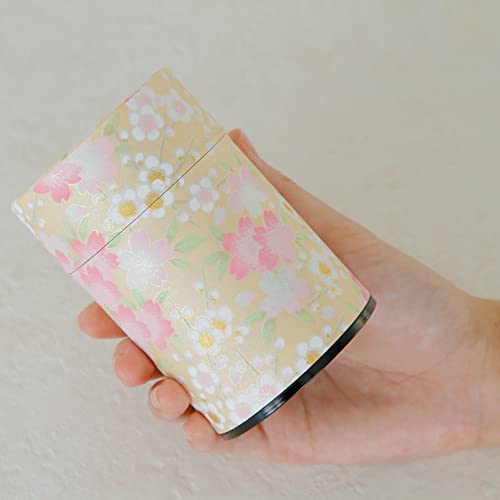 きみくら Japanese Tea Container made in Japan [Sakura] 70-100g Tea Capacity Airtight Tin -from Japan | Japanese Tea KIMIKURA by きみくら - Used condition - Image 4