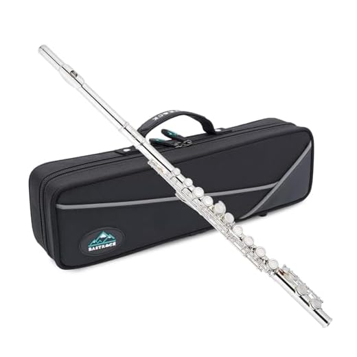 EastRock Closed Hole Flutes C 16 Key for Beginner, Kids, Student Silver Nickel Flute with Case Stand and Cleaning kit