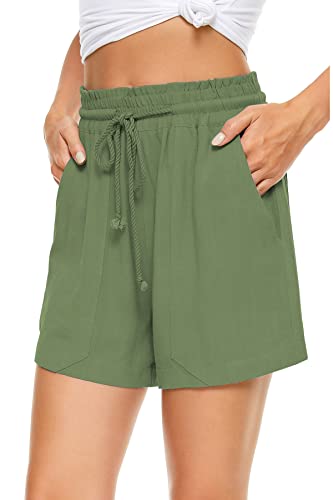 GOLDPKF Pantalones cortos de algodón y lino Cover