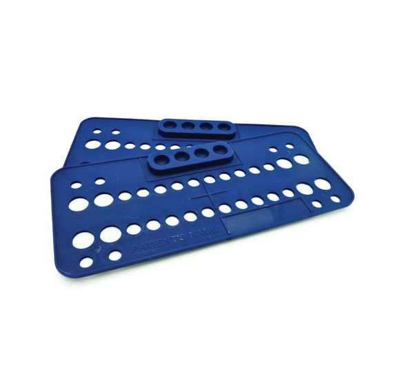 AmeriCan Goods Dental Ortho Bracket Trays 25 Pcs Disposable Trays Holder with 4 Mixing Holes (Blue)
